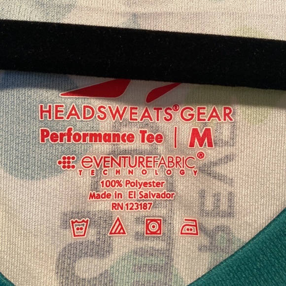 Brand New Headsweats Gear Green/White Performance Tee…size M - Picture 4 of 5